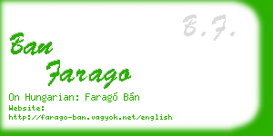 ban farago business card