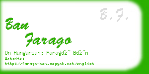 ban farago business card